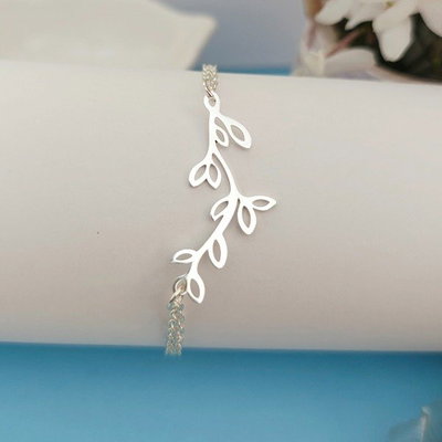 PULSERA DOBLE DIJE RAMITA