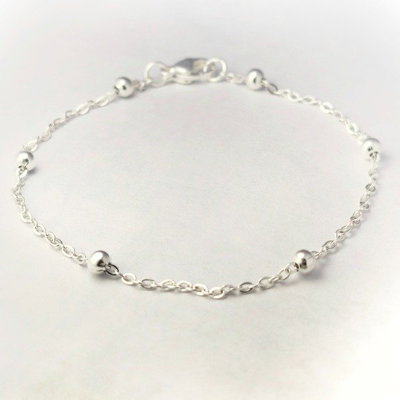 PULSERA ESPEJITO CON BOLITAS