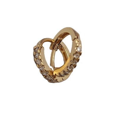 AROS DORADOS CLASICO CON DOBLE CUBIC