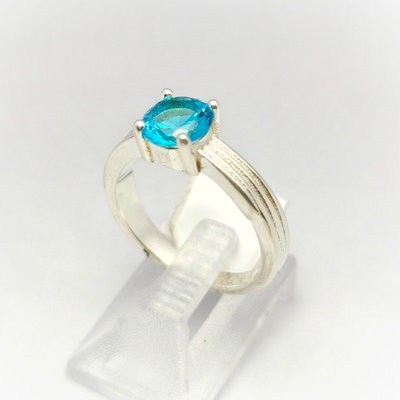 ANILLO PIEDRA CUBIC CELESTE