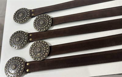 Cinto Circular Gamuzado Choco (bronce)