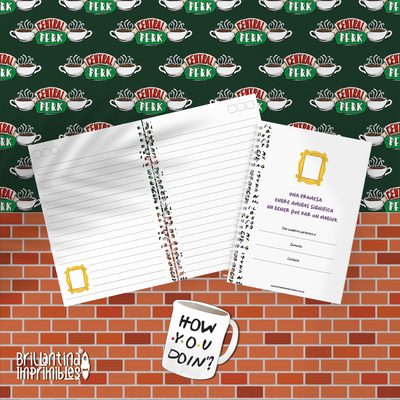 Cuaderno A5 Anotador Rayado FRIENDS