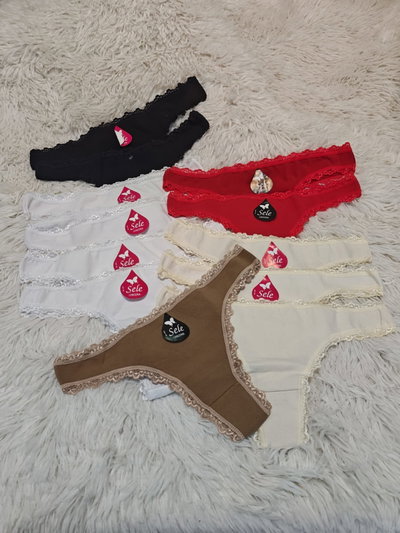 colales de algodon con puntilla 