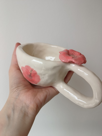 Taza Rosa china