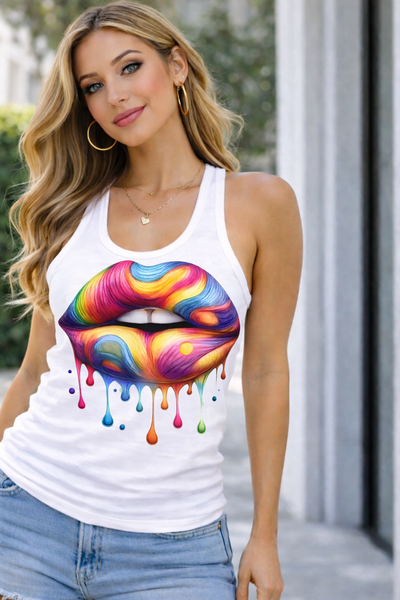 Musculosa Mujer Rainbow Kiss