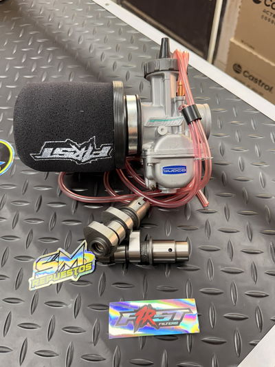 Combo POTENCIADO Carburador 36mm + Filtrin + Leva 9.9