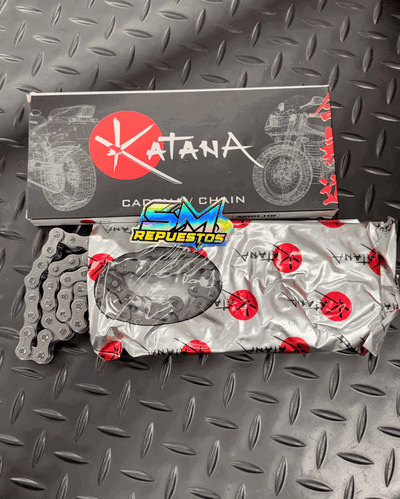 Cadena 428H 118 Negra Reforzada Katana