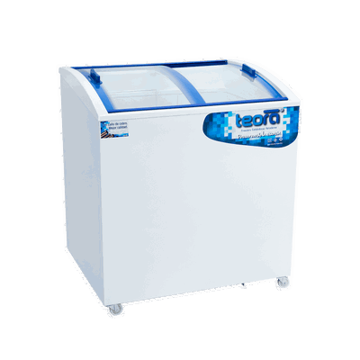 Freezer Teora tapa de vidrio curvo FH250CI PRO