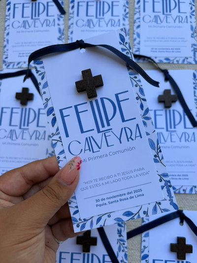 Tarjetas dobles con cruz