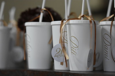 Vaso souvenirs con cinta