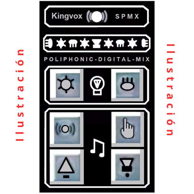 FRENTE DE VINILO PARA COMANDO PALMA ORIGINAL KINGVOX SPMX