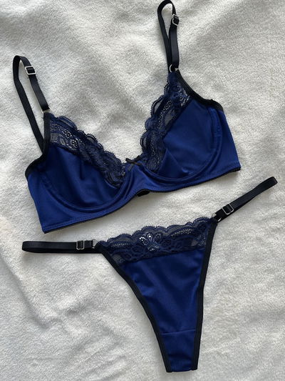 SET AMBER MICROFIBRA -azul-