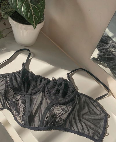 CORSET AMALFI BLACK -8 talles-