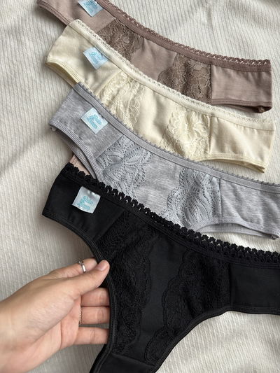 Colaless algodon y puntilla -36 a un 40 de pantalon- (1070 dulce limon)