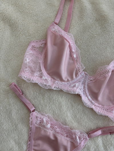 SET IRIS MICROFIBRA -rosa-