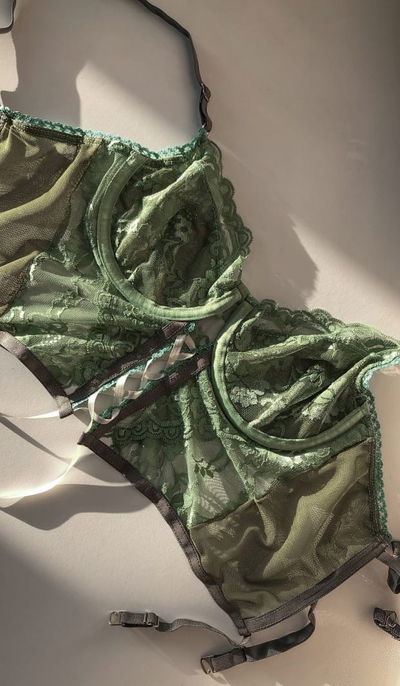 CORSET VICTORIA VERDE -8 talles-