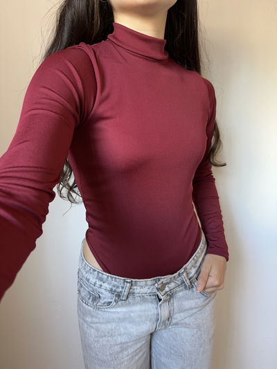 BODY MANGA LARGA MORLEY -bordo-
