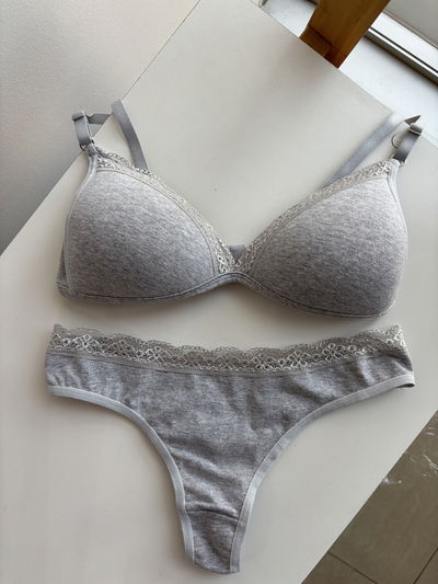 CONJUNTO SOFT ALGODON CON PUNTILLA -4 TALLES-