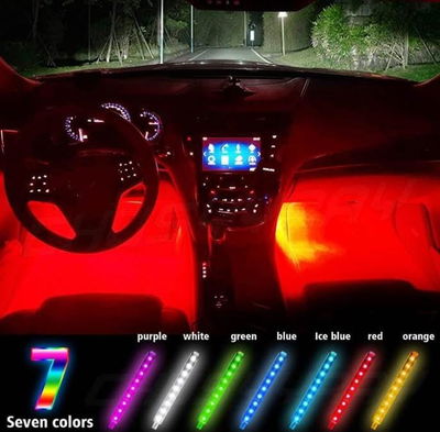 Tira Luces Interior Auto Led Rgb con control remoto