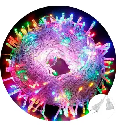 Guirnalda navidad 10mts 100leds interconectable en cadena