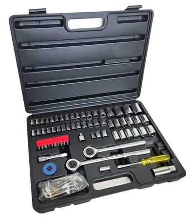 Set herramientas/tubos x75 piezas 1/2 & 3/8 con acople 1/4