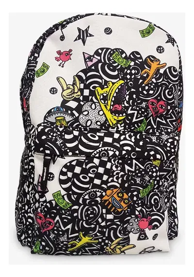 Mochila Escolar 17 Estampada Negro