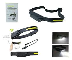 Linterna Led Minera Con Sensor Recargable Blanco Negro