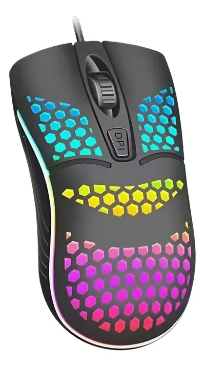 Mouse X6 Led Rgb Óptico Dpi 800/1200/1600 Negro