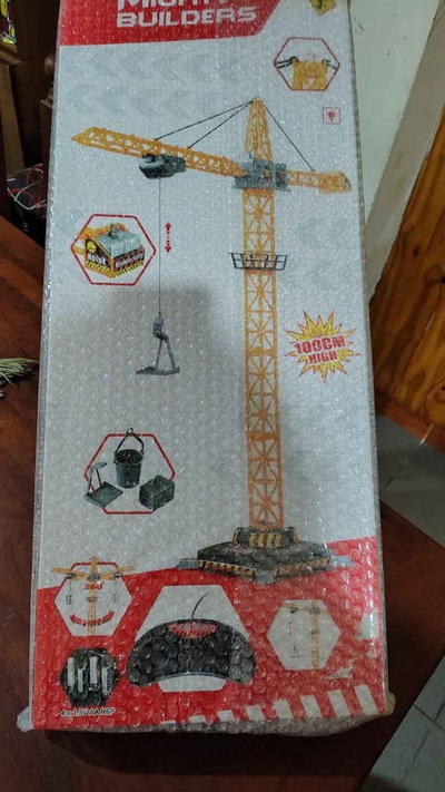 Torre grua gigante 360 grados juguete de 1 metro control remoto sube baja la carga