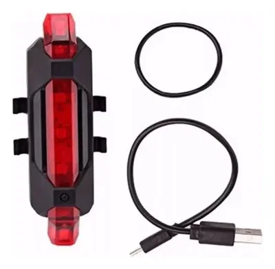 Luz Trasera LED Farol USB Resistente Agua Bicicleta