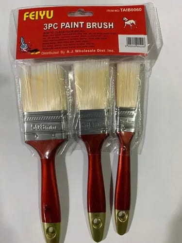 Set Brochas Trueno Pack x3 Pinceles Planos Sintéticos 3 Tamaños