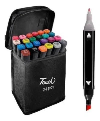 24 Marcadores Colores Doble Punta