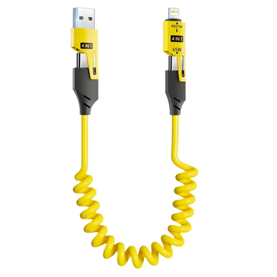 Cable 4 en 1 enrulado