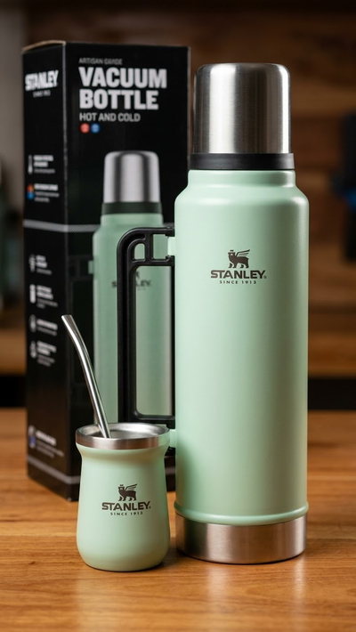 Termo con mate y bombilla 1400ml