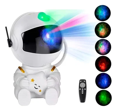 Astronauta proyector galaxia