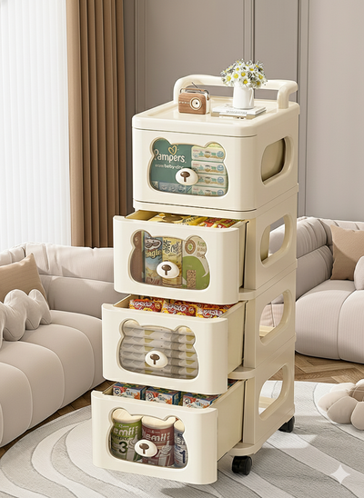 Cajonera Infantil - 4 Niveles con Ruedas