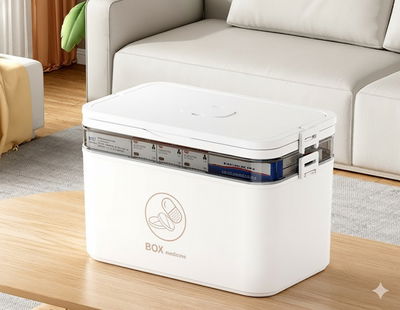 Caja de almacenamiento de medicamentos XL 2 Niveles MULTIFUNCION