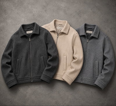 Campera Paño Espiga Forrada Premium