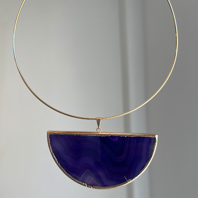 Ágata violeta dorado