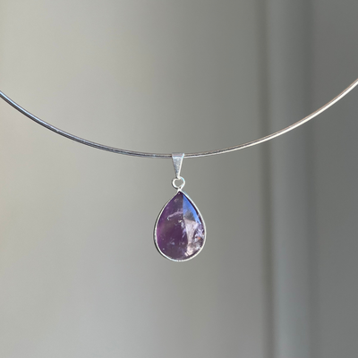 Gota de amatista con virola