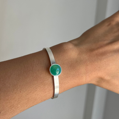 Pulsera con ágata verde 