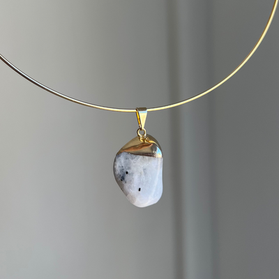 Piedra de la luna adularia rolada