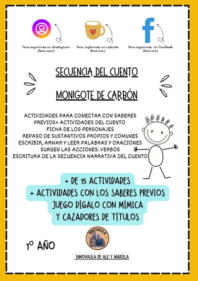 Monigote de carbón para 1 y 2º año UP.