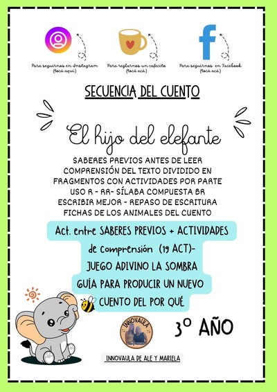 El hijo del elefante para 3º y 4º año