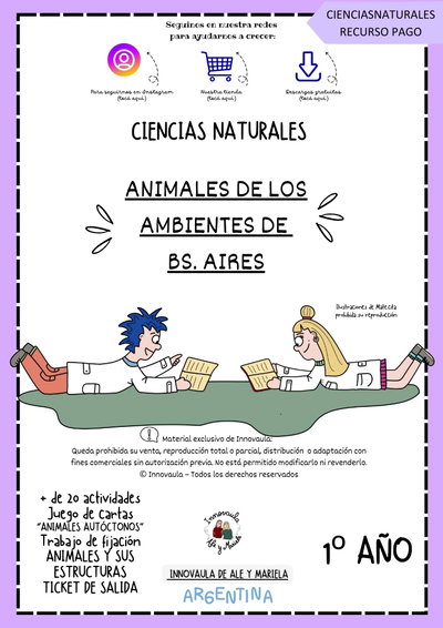 Secuencia Animales y Ambientes de la Pcia. de Buenos Aires para 1º año
