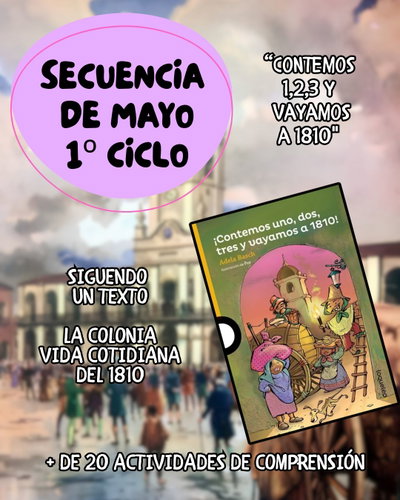MAYO "Contemos 1,2,3 y vayamos a 1810" Secuencia para 1º ciclo
