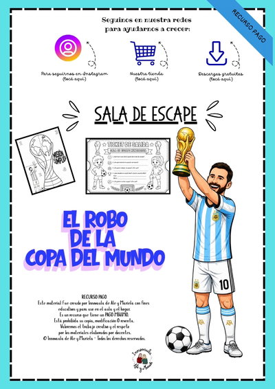 Sala de Escape "El robo de la copa del mundo" (segundo ciclo)