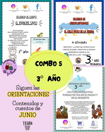 COMBO 5 de 3º año (PDL, Cs.Sociales y Cs.Naturales)
