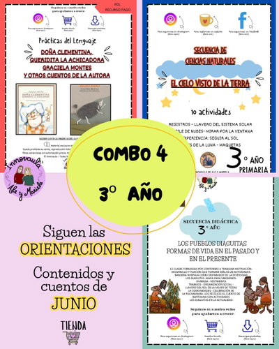 COMBO 4 de 3º año (PDL,Cs.Sociales y Cs.Naturales)