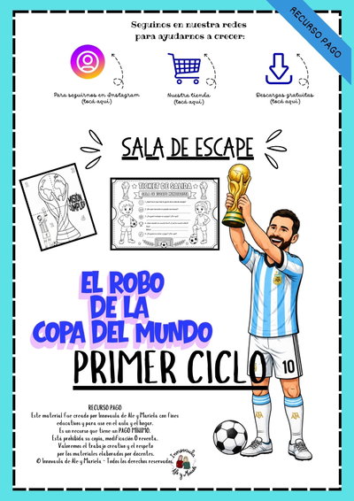 Sala de escape: SE ROBARON LA COPA  (Primer ciclo)